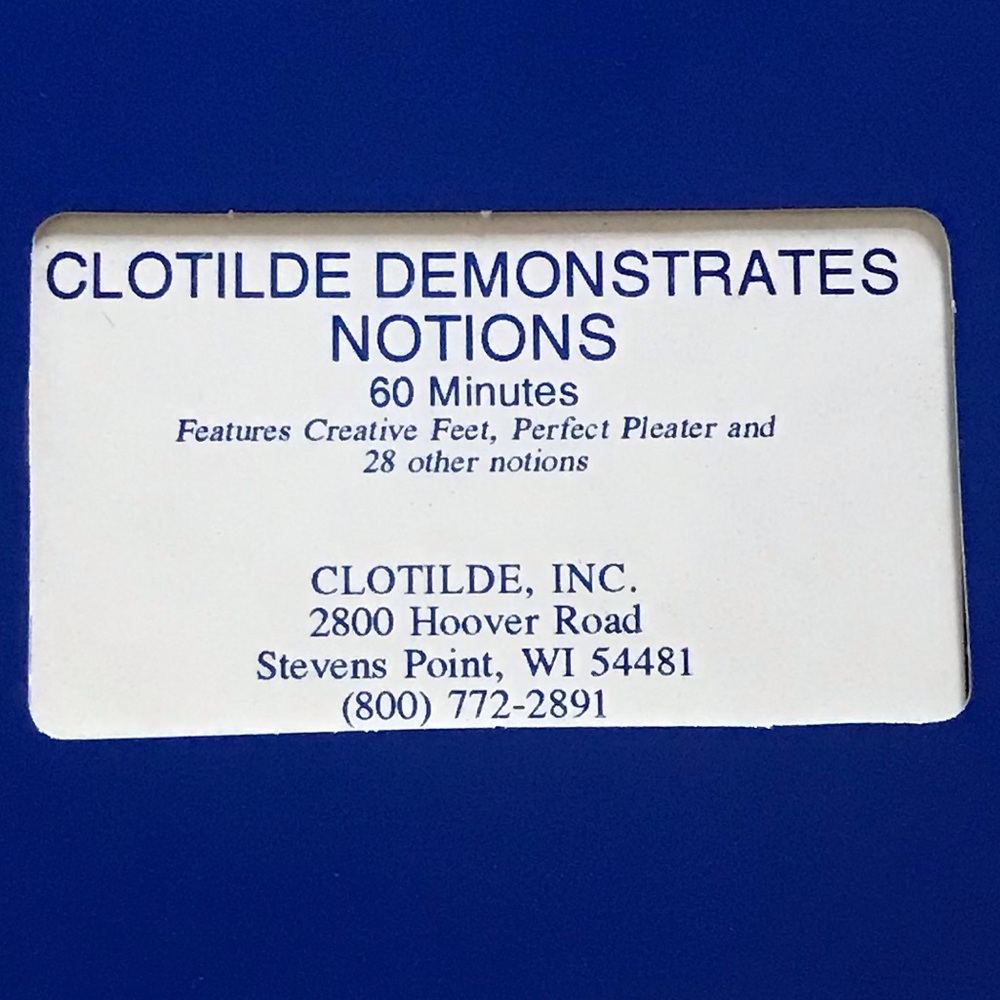 CLOTILDE DEMONSTRATES NOTIONS VHS Video Tape
